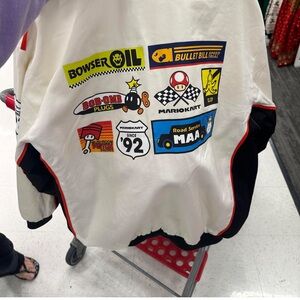 NWOT Nintendo Mario Kart Canvas Racing Jacket Egret - L